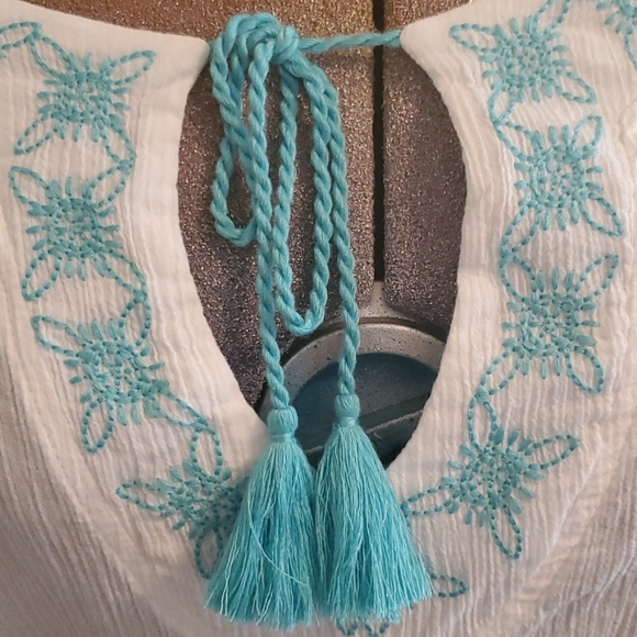 Trina Turk Embroidered Turquoise Cover Up - Picture 7 of 10